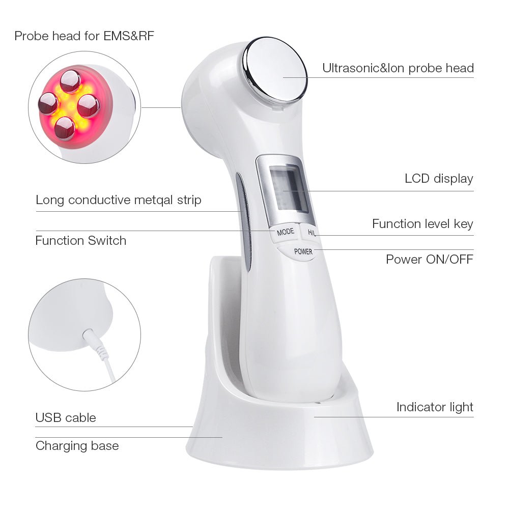 6 - in - 1 LED Skin Massage Beauty Device - Smith Beauty Store