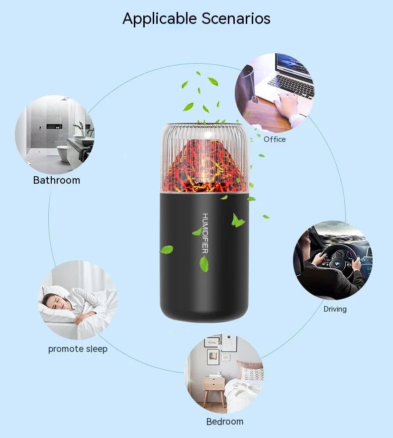 Air Humidifier Portable Mini USB Aroma Diffuser With Cool LED Light Mist For Bedroom Home Car Plants Purifier Humificador 350ml - Smith Beauty Store