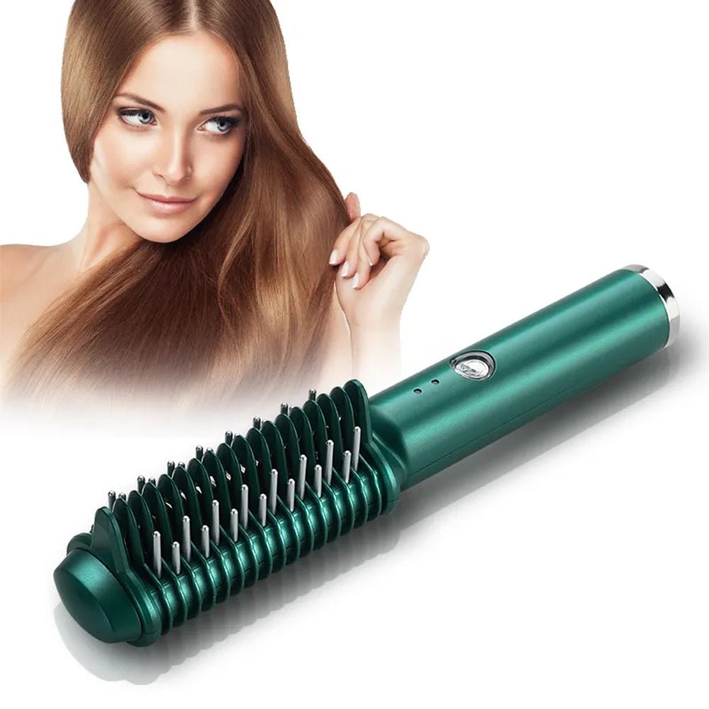 Dual - Purpose Electric Hair Comb for Curling & Straightening - Smith Beauty Store