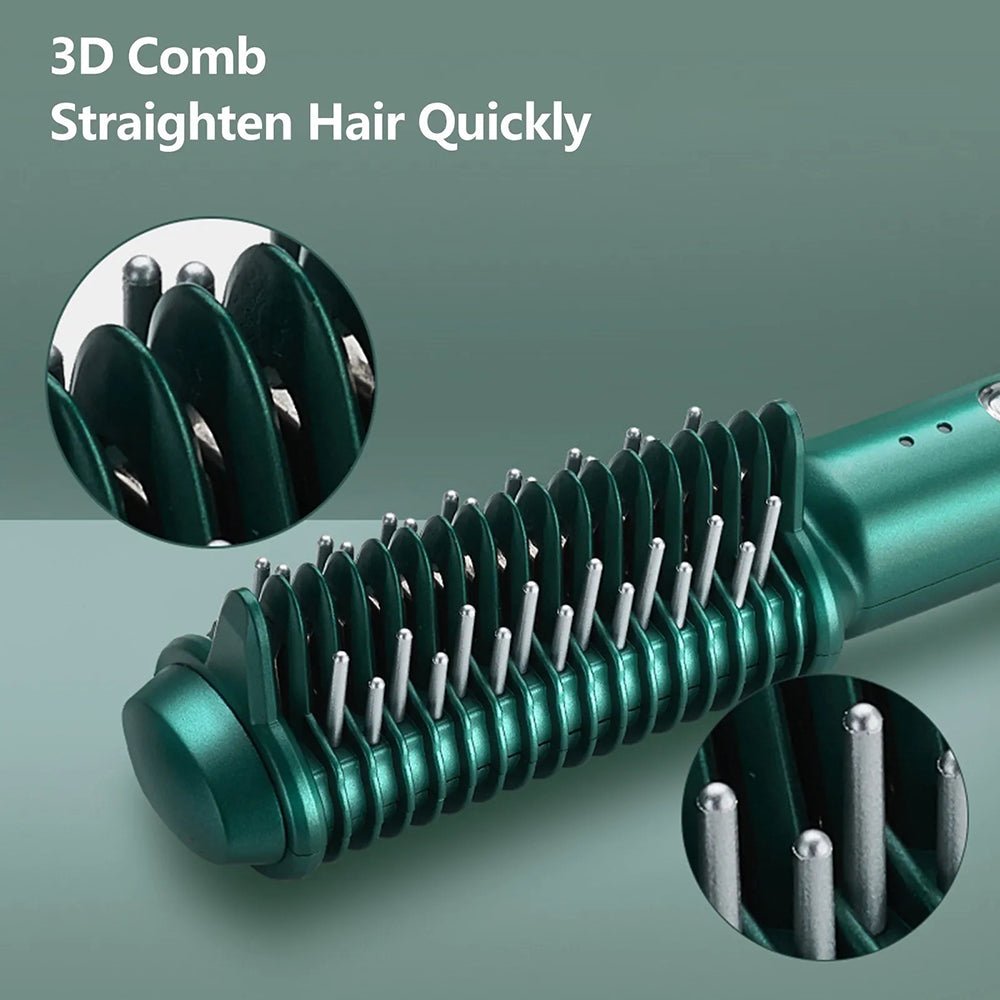 Dual - Purpose Electric Hair Comb for Curling & Straightening - Smith Beauty Store