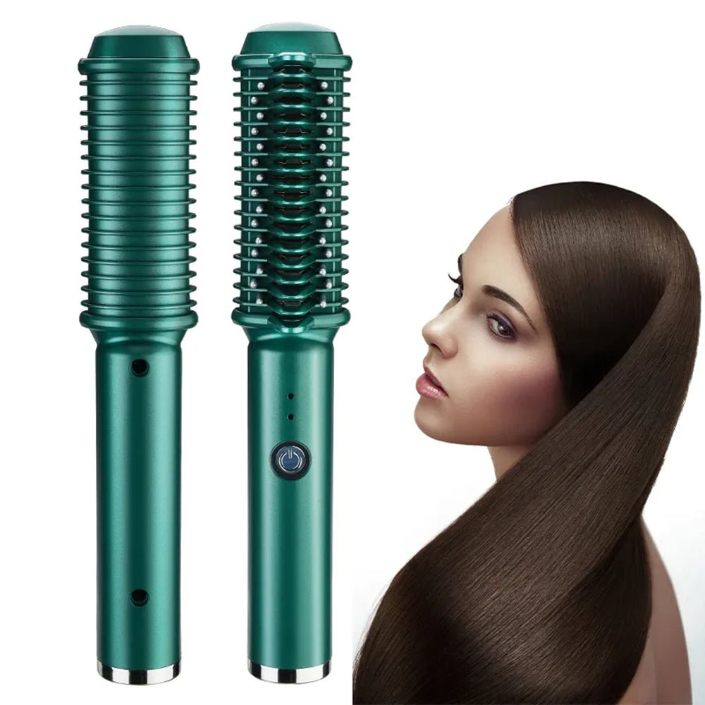 Dual - Purpose Electric Hair Comb for Curling & Straightening - Smith Beauty Store