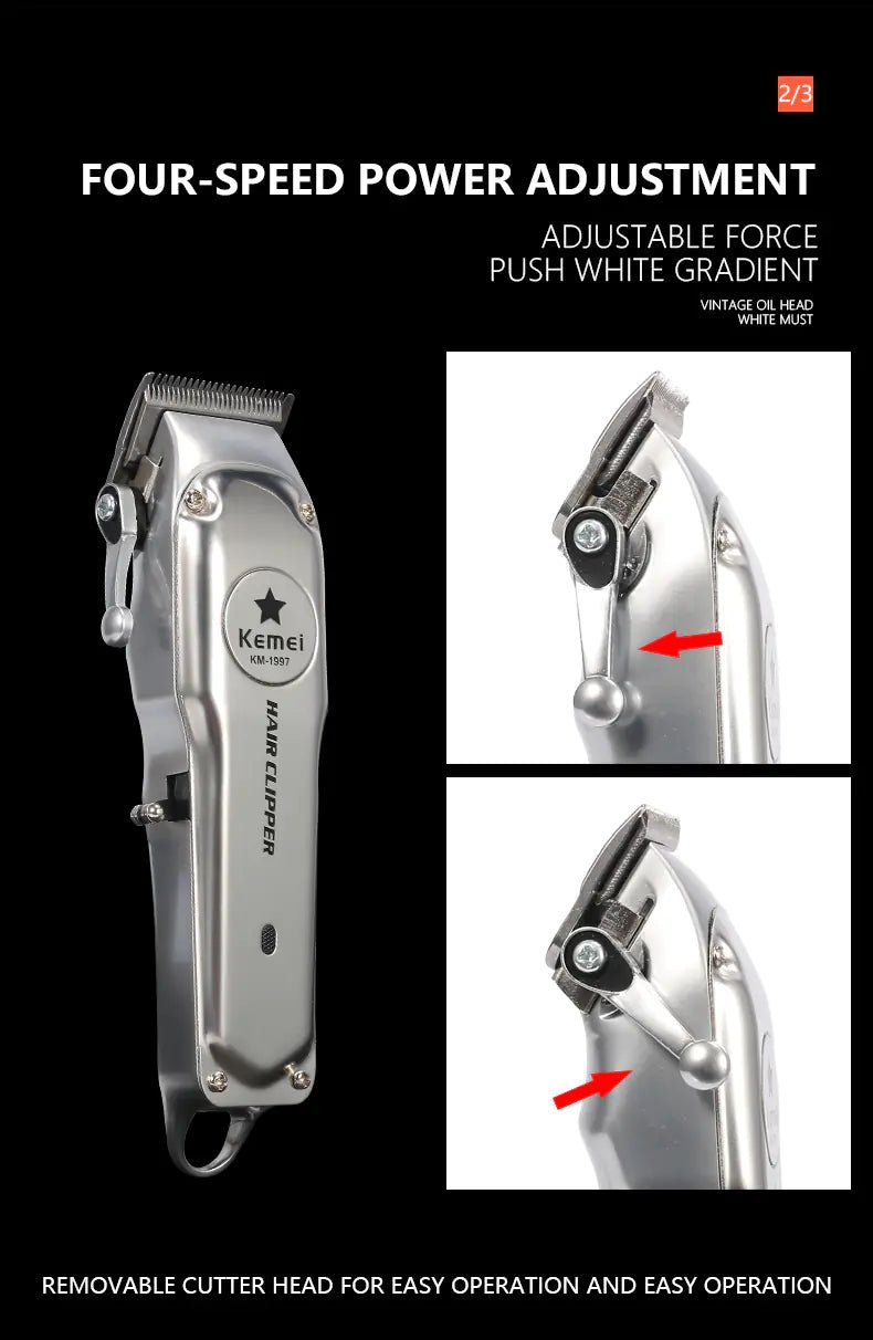 Kemei Rechargeable Electric Hair Clipper for Men - Smith Beauty Store