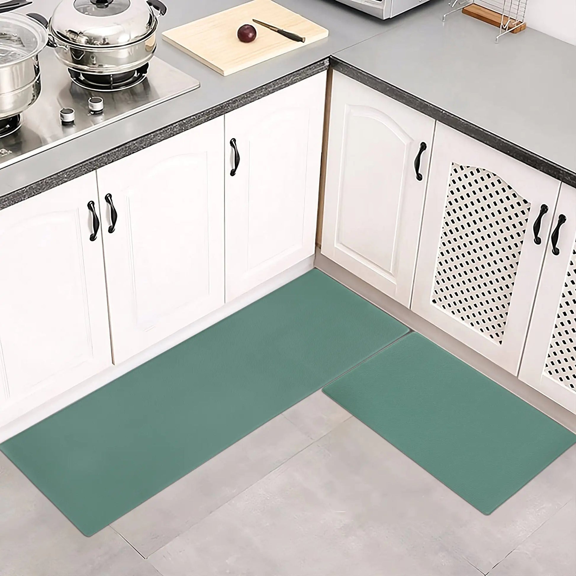 Kitchen Floor Mat Two - piece Set Of Non - slip, Waterproof And Easy To Scrub For Home, Kitchen - Smith Beauty Store