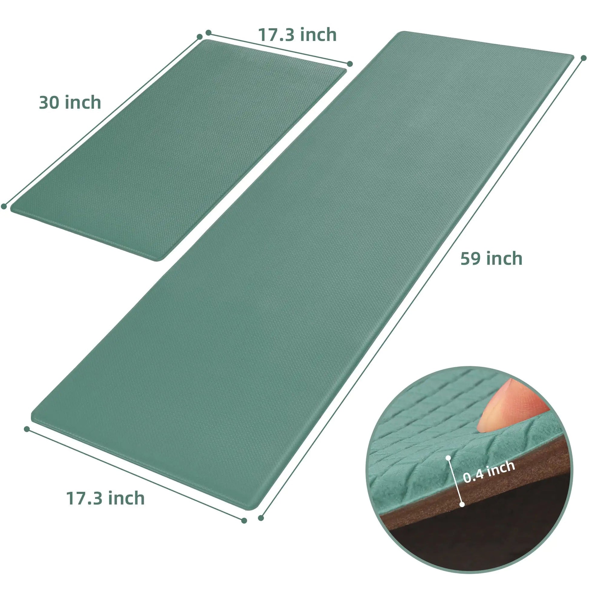 Kitchen Floor Mat Two - piece Set Of Non - slip, Waterproof And Easy To Scrub For Home, Kitchen - Smith Beauty Store