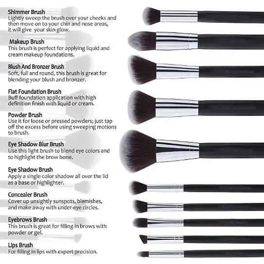Pagent Winner 10 Pc Make Up Brush Set - Smith Beauty Store
